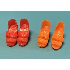 Vintage Daisy Mary Quant Disco Doll Shoes Lot Of 2 Pairs